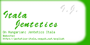 itala jentetics business card